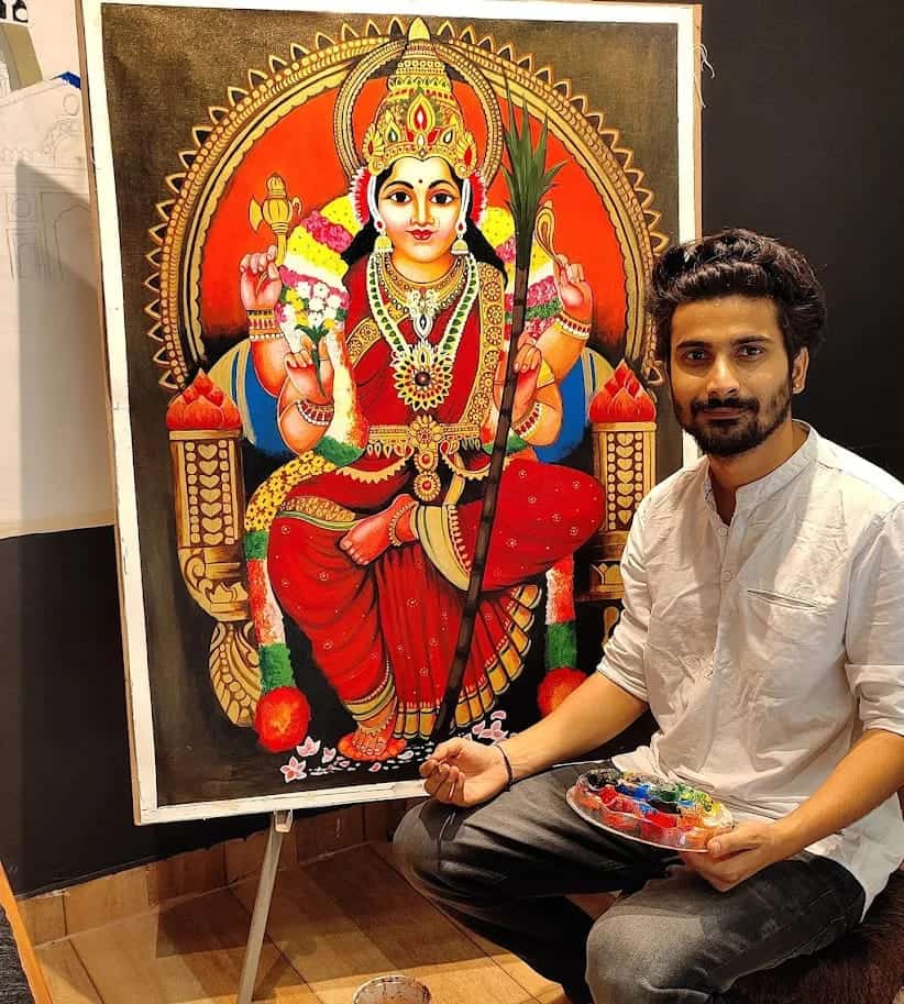 סדנת ציור אצל Rishikesh Artistry